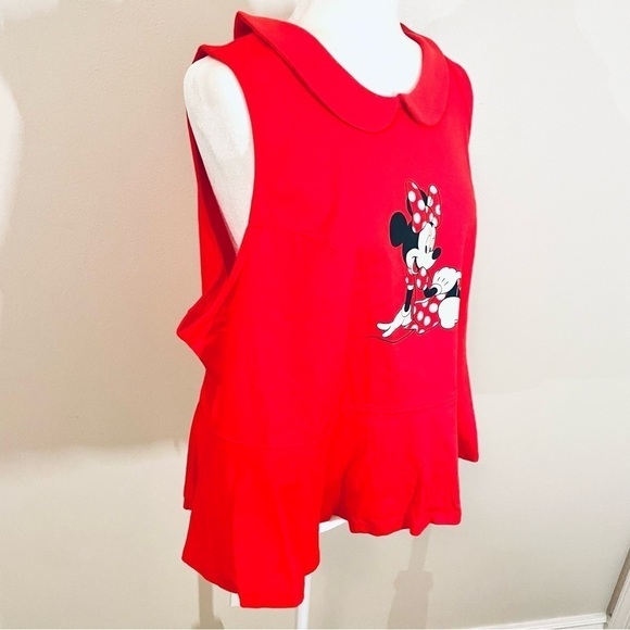 ๐ NEW Disney Minnie Mouse Peplum Tank โ Women's 1X ๐ 100% Cotton - Picture 3 of 12
